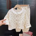 thumbnail image 2 of masbird Toddler Girls Boys Pajamas 2-Piece Kids Pjs Set Soft Stretchy Long Sleeve Top and Pants Fall Winter Sleepwear 6-12 Months 12-24 Months 2t 3t 4t 5t 6t 7t 8t 9t(Grey,11-12 Y), 2 of 7