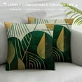 thumbnail image 3 of Chilfamy Boho Pillow Covers, Green Gold Farmhouse Decorations Throw Pillow Covers Boho Leaves Tropical Outdoor Decorative  Cushion Case for Couch Sofa Home White, 3 of 5