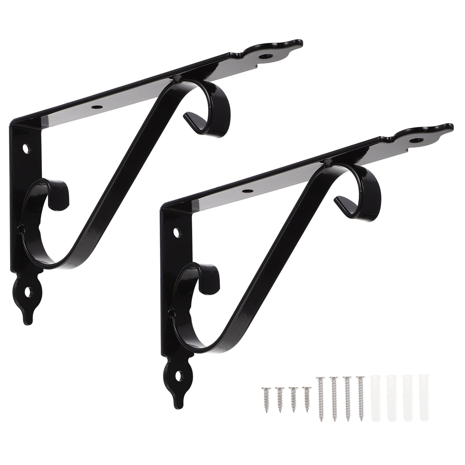 Raindrops 4 Sets Metal Triangle Floating Shelf Brackets Wall Mounted Hangers Support for Wood Shelves and Easy to Install