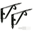 thumbnail image 4 of Raindrops 4 Sets  Metal Wall Floating Triangle Shelf Brackets Hanger Bracket Wall Mounted Shelf Support for Floating Wood Shelves, 4 of 8