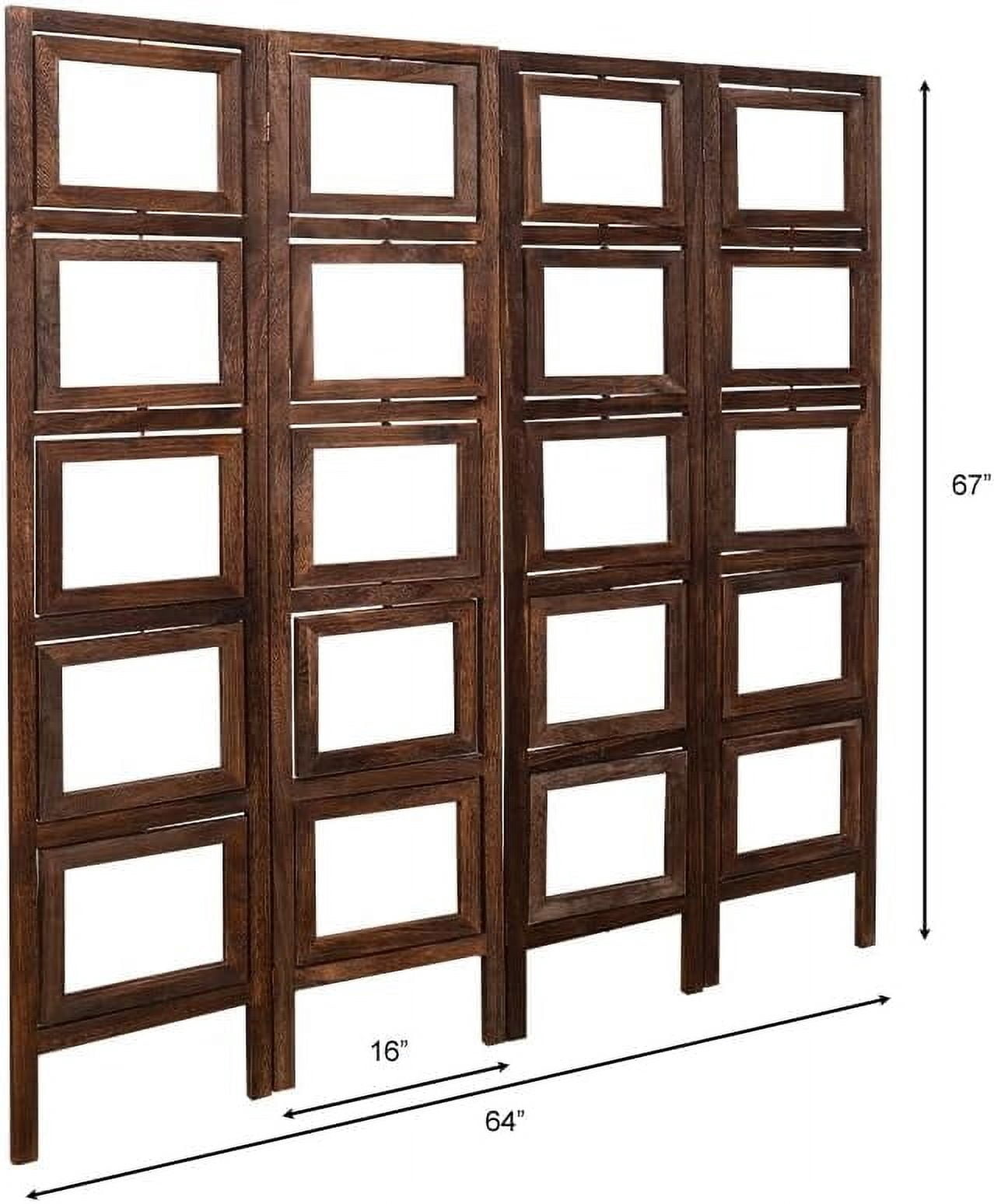 Proman Products Oscar II 4 Panel Landscape-Style Picture Frame Room Divider Partition