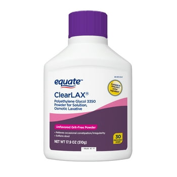 Equate ClearLax Polyethylene Glycol 3350 Powder for Solution, 17.9 Oz