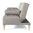 thumbnail image 4 of Sofá Cama Makora Queen con Memory Foam, Color Gris Claro Lino, Respaldo Reclinable de 3 Posiciones, 4 of 10