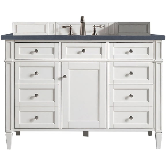 James Martin Vanities 655-V48-BW-3CSP Brittany 48" Free Standing Single Basin Poplar Wood