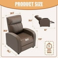 thumbnail image 2 of Furmax Recliner Chair Fabric Single Sofa Home Theater Recliners with Lumbar Support for Living Room,Fabric Brown, 2 of 6