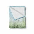 thumbnail image 2 of Nature Soft Flannel Fleece Throw Blanket, Spring Time Sunset Beams Lake Reflection with Leaves Buds Flowers Rock Image, Cozy Plush for Indoor and Outdoor Use, 60" x 80", Blue and Green, by Ambesonne, 2 of 6
