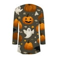 thumbnail image 4 of WTOBBY Women's Fashion Casual Halloween Printed Mid-Length Cardigan Jacket Asymmetrical Hem Cover Up Long Sleeve Open Front Lightweight Top,Dark Gray 4XL, 4 of 6