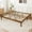 Walnut, variant on Novilla 12 Inch Twin Bed Frame, Classic Solid Wooden Twin Size Platform Bed Frame, Sturdy Wood Slat Support, No Box Spring Needed, Easy Assembly, Natural Grain Wood