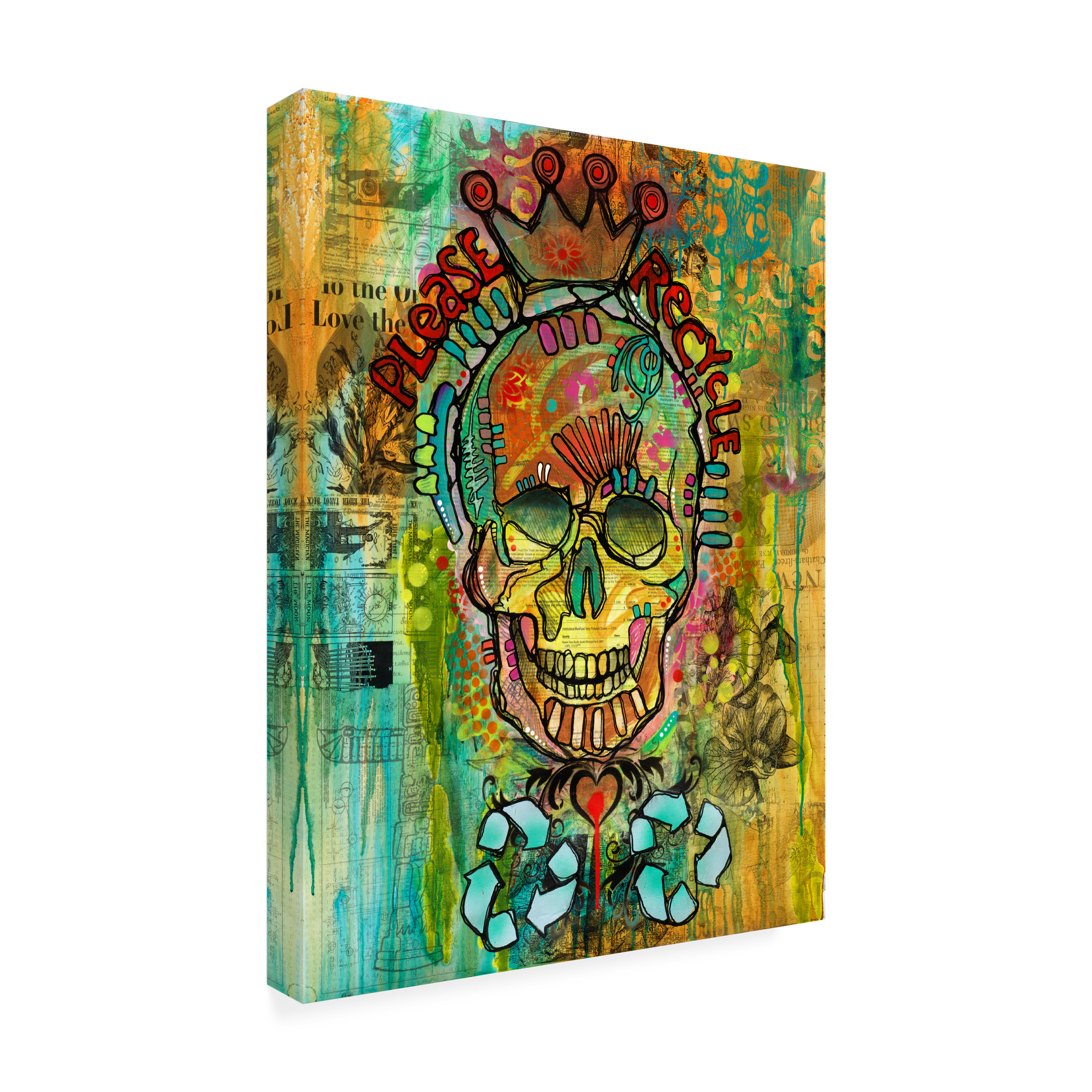 Trademark Fine Art 'Please Recycle' Canvas Art by Dean Russo