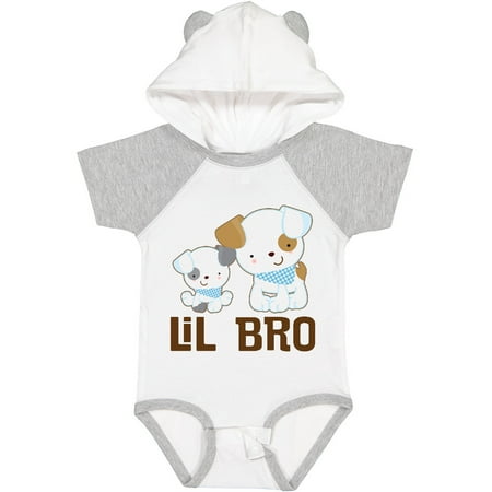 

Inktastic Lil Bro Boys Puppy Brother Gift Baby Boy Bodysuit
