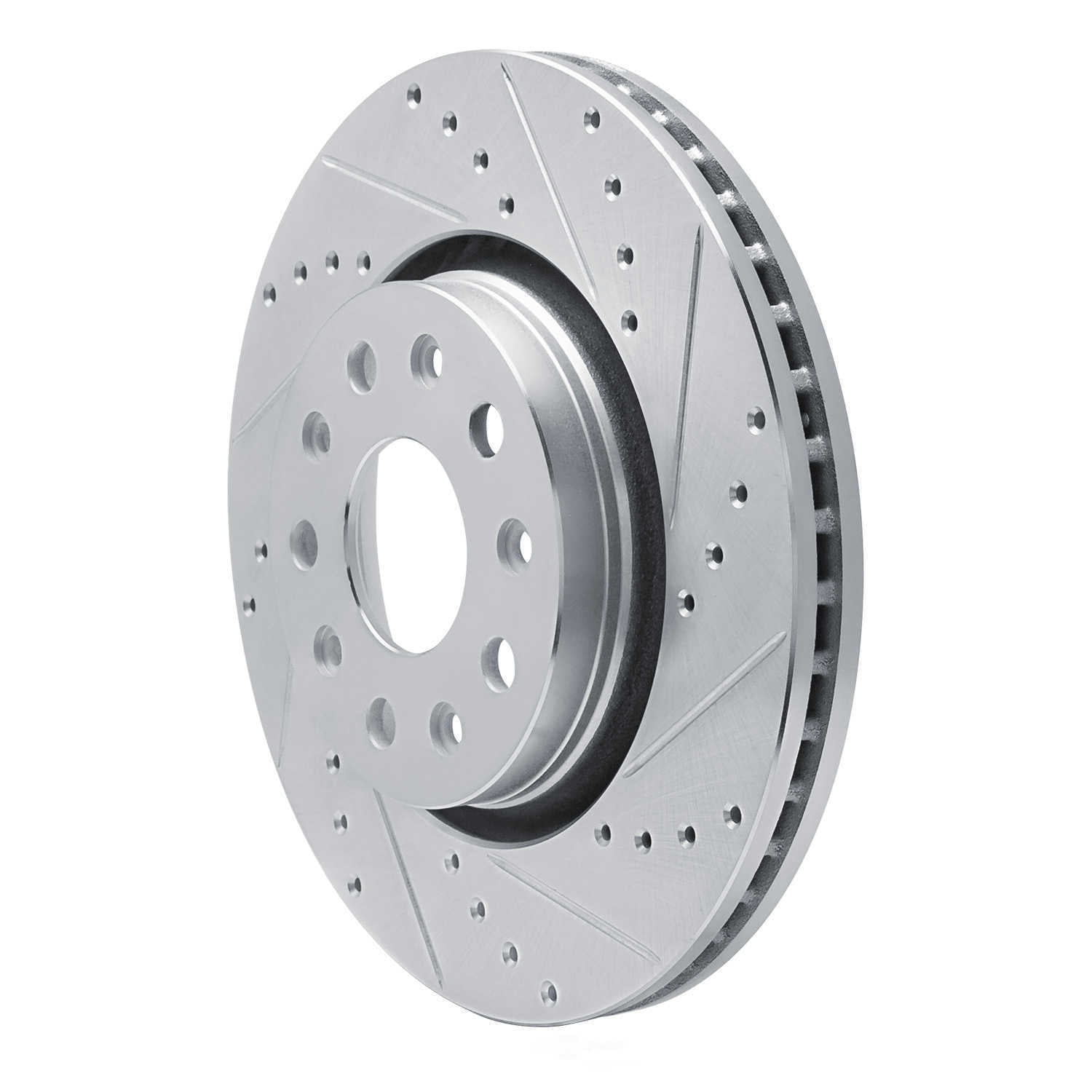 Dynamic Friction Company 631-42038R DFC Brake Rotor - Drilled And Slotted - Silver