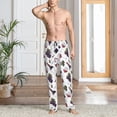 thumbnail image 5 of Mens Pajama Pants - Soft Sleep & Lounge Pants for Men, Wine Print No.J928 Cuteness Casual PJ Bottoms Pants with Pockets, 5 of 5