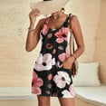 thumbnail image 5 of Hvot&aat Women's Fashion Summer Rompers Floral Print Shortalls Sleeveless Adjustable Strap Jumpsuits Vacation Clothes with Pockets, 5 of 5