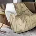 thumbnail image 2 of Blanket Middle Retro Map Fleece Blanketss Gift for Home Sofa Couch Christmas Earth Fuzzy Bed Throw Blanket Soft Warm Plush Blanket for Sofa Winter Fall All Seasons 40x50 inch, 2 of 6