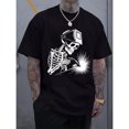 thumbnail image 1 of Camiseta de algodón pesado de 230g para hombres, estampado creativo de cachorro anime, tops casuales y elegantes para verano, ideal para deportes al aire libre y vida diaria, TALLA GRANDE, 1 of 6