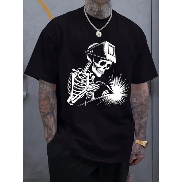Camiseta de algodón pesado de 230g para hombres, estampado creativo de cachorro anime, tops casuales y elegantes para verano, ideal para deportes al aire libre y vida diaria, TALLA GRANDE