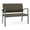 Adler Brown, variant on Newport Reception Waiting 2-Seat Tandem Seating / Charcoal Steel / Brown