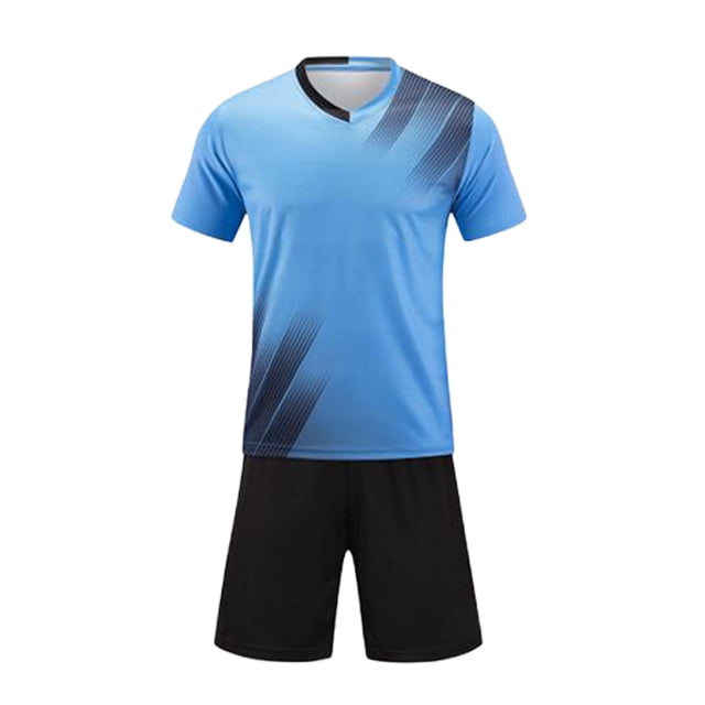 Odeerbi Juego de Uniformes de Entrenamiento de Fútbol de Niños Gradiente Manga Corta Camiseta Pantalones Cortos Secos Rápidos Juegos Atléticos de Fútbol Para 4-13 Años