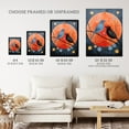 thumbnail image 3 of The Nightingales Song Birds Orange Moon Unframed Wall Art Print Poster Home Decor Premium, 3 of 5