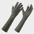 thumbnail image 2 of Cdudpw Women UV Long Sun Protection Gloves Touchscreen Arm Sun Driving Gloves 1Pairs UPF 50+ for Outdoor Sports Cycling(Green), 2 of 4