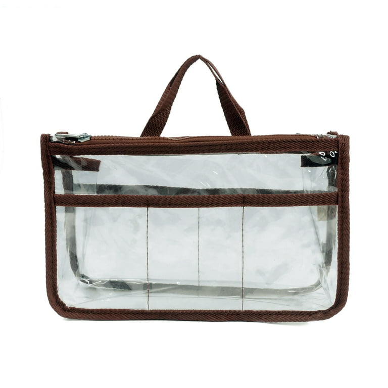 10 Pack Clear Handbag Organizer See Through Cosmetic Gadget Insert