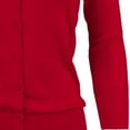 thumbnail image 2 of YEMAK Women's Knit Cardigan Sweater – 3/4 Sleeve Crewneck Basic Classic Casual Button Down Soft Lightweight Top, 2 of 11