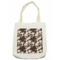 thumbnail image 1 of Floral Tote Bag, Vintage Overview of Abstract Blossoms and Leaf Silhouettes, Cloth Linen Reusable Bag for Shopping Books Beach and More, 16.5" X 14", Cream, by Ambesonne, 1 of 2