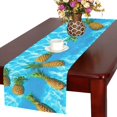 thumbnail image 1 of ABPHQTO Camino de mesa divertido con piñas que flotan en agua pura, decoración de mesa para boda, fiesta, cena, vacaciones, Picnic, 40x180 cm, 1 of 2
