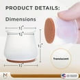 thumbnail image 2 of Chair Leg Floor Protectors, 32 Pcs Translucent White Furniture Cover Pads by Mata1, 2 of 7