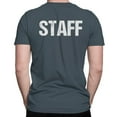 thumbnail image 2 of NYC Factory Staff T-Shirt Charcoal Mens Tee Staff Event Shirt Front & Back Screen Printed Small, 2 of 2