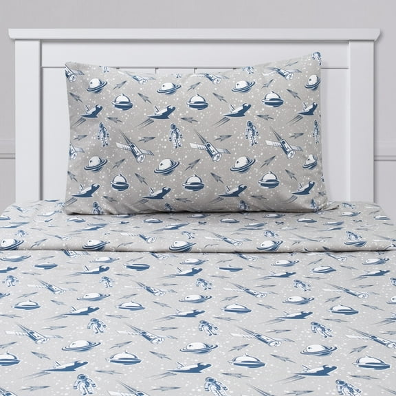 Supreme Kids Wrinkle Free Hypoallergenic Spaceman Bed Sheet Set