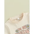 thumbnail image 5 of Suealasg 2Pcs Toddler Girls Clothes 6M 1T 2T 3T 4T Short Sleeve Letter Print T-Shirts+Flower Print Flare Pants Kids Girl Summer Outfits, 5 of 9