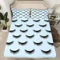 thumbnail image 2 of Castle Fairy Elegant Eyelash Girl Full Size Sheets 4-Piece,Bling Makeup Breathable Bed Sheets,Dreamy Princess Lightweight Sheet Sets,Microfiber Bedroom Decor, 2 of 7