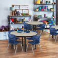 thumbnail image 3 of Regency 42 Round Adjustable Classroom Table- Maple & 4 Andy 12 Stack Chairs- Blue, 3 of 7