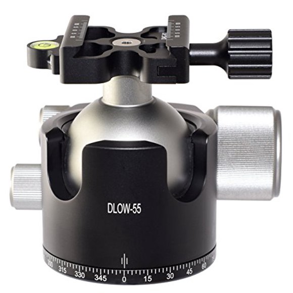 Desmond DLOW-55 Tête à Bille Profil Bas 55mm Compatible avec Poêle et Verrou pour Trépied