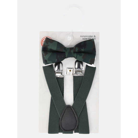 Wonder Nation Boys Suspender and Bowtie Set, 2-Piece, One Size