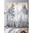 thumbnail image 3 of Watercolor Forest Sheer Curtains 84 Inch Length 2 Panels Set, Vintage Mountain Branches Tree Voile Window Treatment Rod Pocket Curtains Sheers Drapes for Bedroom/Living Room/Kitchen 52"x84"x2, 3 of 7