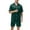 Army Green, variant on Oplxuo Men's Short Sleeve Satin Slik Pajamas Sets, Classic Button Down Lapel Shirts Sleepwear Matching Shorts Lounge Sets