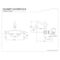thumbnail image 2 of Kingston Brass CA1005T5 Heritage 3-3/8" Tub Wall Mount Clawfoot Tub Faucet, Oil Rubbed Bronze, 2 of 4