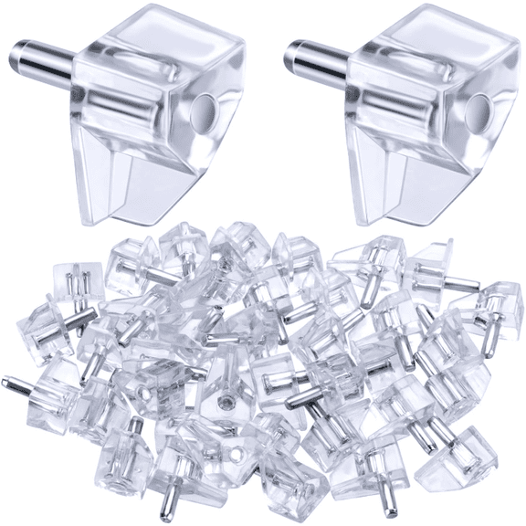 5 Millimeters Shelf Support Peg,Support Cabinet Shelf Pins,Clear Plastic Replacement Peg Cabinet Shelf Supports Pins for Kitchen Furniture Book Shelves Shelf Holder Locking Pins (20 Pieces)