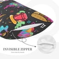 thumbnail image 5 of Balery Rainbow Unicorn And Cat Icecream Pillow Covers,Bed Pilowcases,Reversible Plush Throw Pillow Covers End Pillow Encasement,Pillow Case - 14"X20", 5 of 9