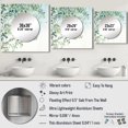 thumbnail image 4 of Designart "Minimalistic Scenery Of Green Leaves II" Leaves Square Mirror For Wall Decor - Large Green Square Mirror Printed Wall Decor - Traditional Square Living Room Mirror, 4 of 5