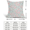 thumbnail image 5 of Pink Blue and Cream Vintage Floral Pillow Covers 18x18 Inch Set of 2 Rustic Flower Outdoor Decorative Throw Pillows Cute Small Floral Print Farmhouse Pillowcases Cotton Linen Cushion Cover for Couch, 5 of 6
