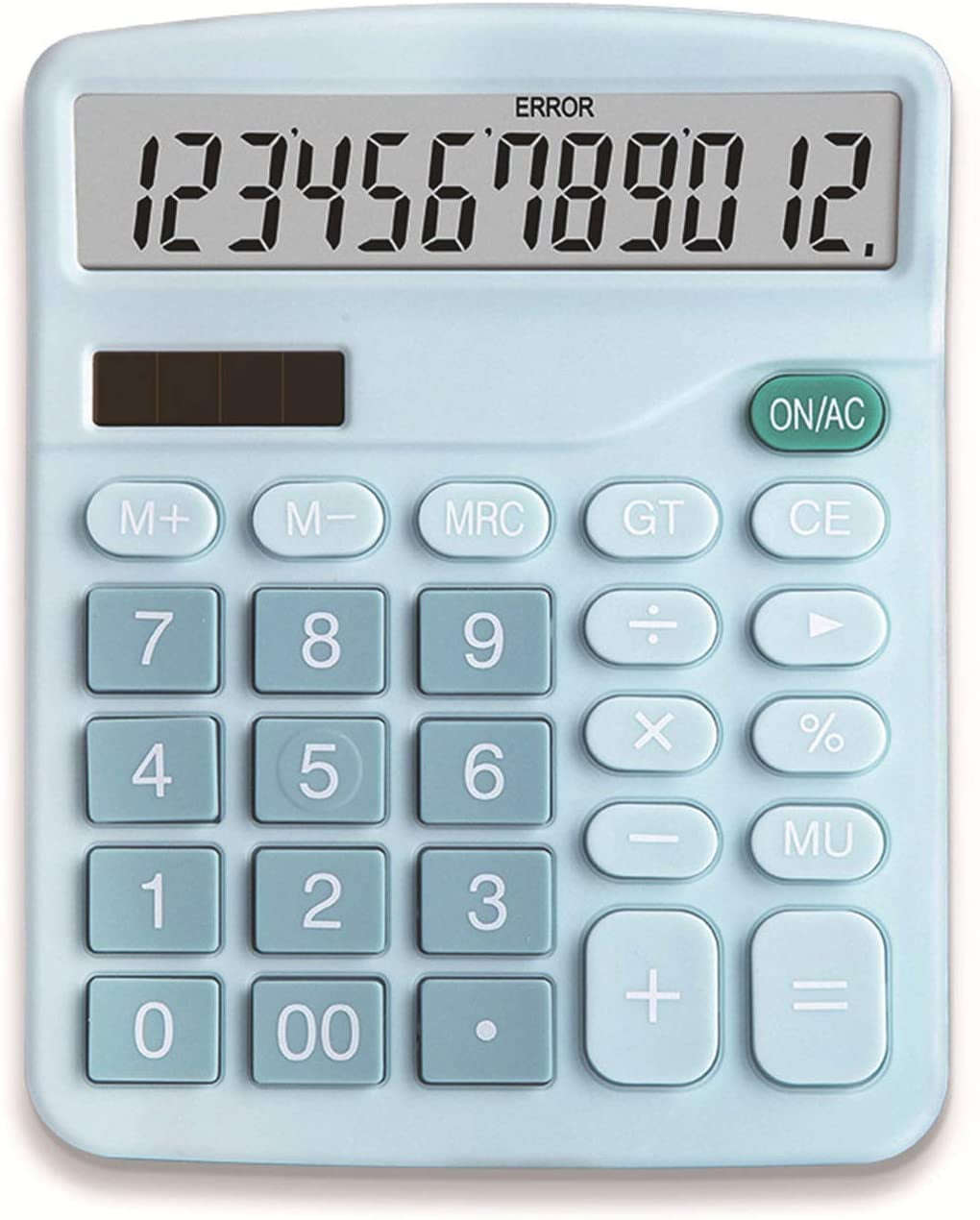 YI DEF Calculator, 12-bit Solar Battery Dual Power Calculator (Blue) - Walmart.com