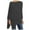 Grey, variant on Women Casual Plus Size Round Neck Solid Long Sleeve Irregular Sweatshirt Loose Print Pullover Tops Blouse