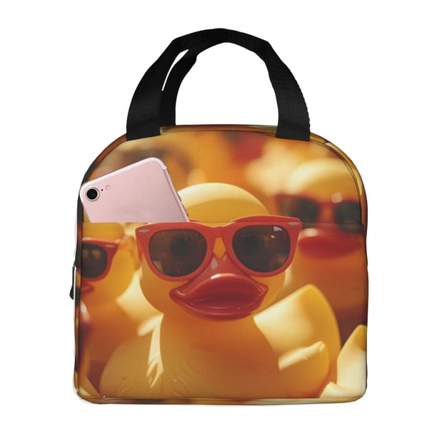 Disketp Sunglasses Yellow Duck Bolsa Térmica para Almuerzo para Hombre y Mujer, Ideal para Trabajo, Senderismo y Picnic
