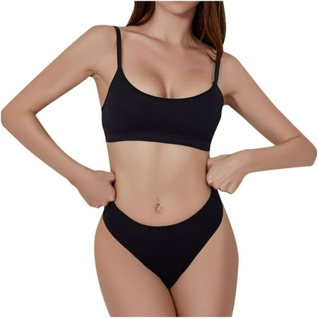 TUWABEII Women s No Rims Sling With Chest Pad Large Size Comfortable Suit Underwear Wireless T-Shirt Bra