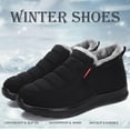 thumbnail image 3 of Snow Boots for Men Women: Water-resistant Winter Shoes Lightweight Warm Fur Lined Winter Boots - Slip On Casual Shoes Anti-Slip Sneakers Unisex Outdoor Comfort Ankle Boots Black Blue, 3 of 10