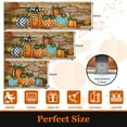 thumbnail image 2 of Fall Pumpkin Kitchen Rugs with Runner Sets 3 Piece Farmhouse Seasonal Harvest Holiday Party Rugs and Mats Non Skid Washable Kitchen Floor Mats for Home Hallway Laundry(Dark Pumpkin), 2 of 6
