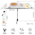 thumbnail image 3 of FORMRS Travel Umbrella Folding Auto Open Close Windproof Rain UV Protection, Cartoon Doodles, 3 of 8